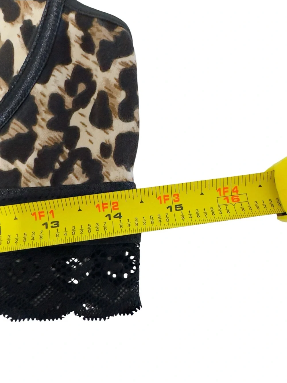 SHEIN Leopard Print Lace Underwire Bra & High Rise Panty Lingerie Set XL